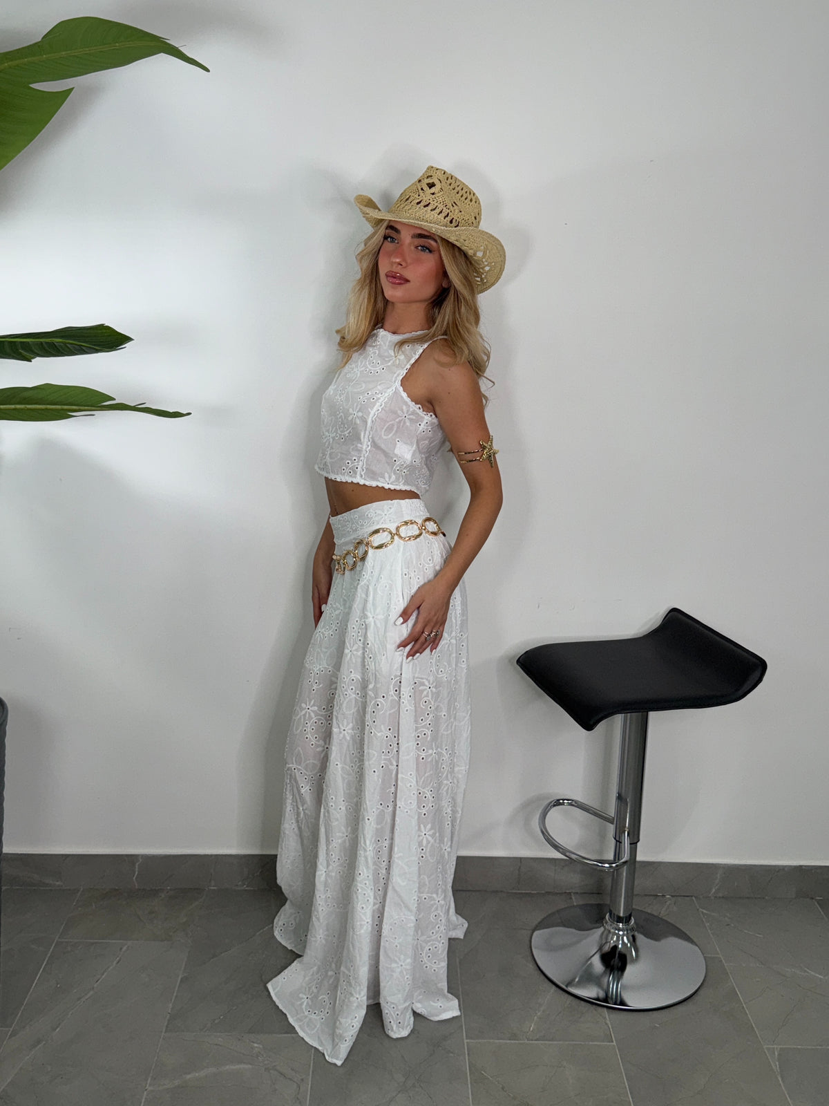 Coordinato Top e pantalone Sangallo
