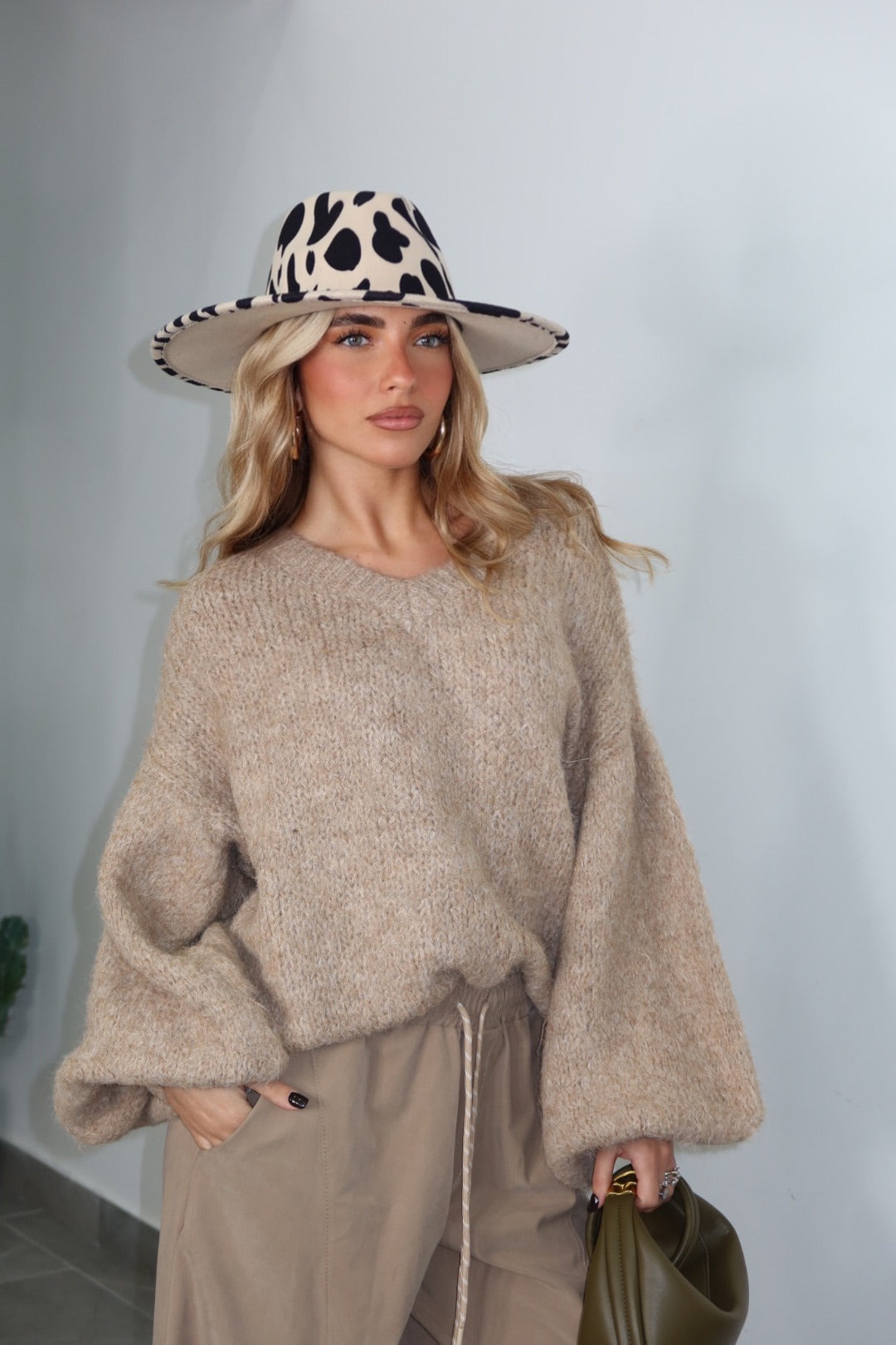 Pull Giselle Marrone Grigio Beige