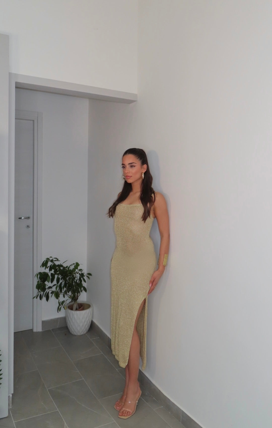 Midi Dress Sunset oro
