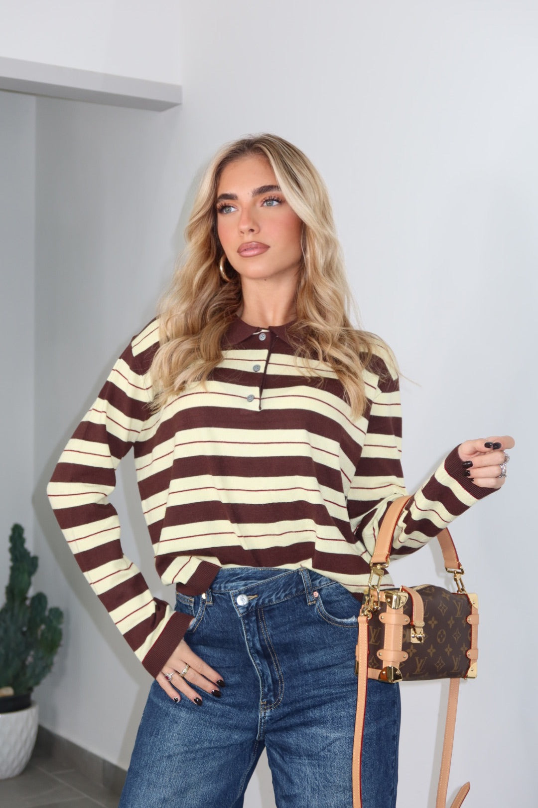 Polo Stripes Affair Rosa Gialla Panna Marrone Nera