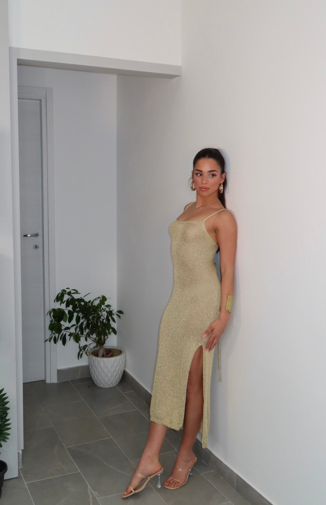 Midi Dress Sunset oro