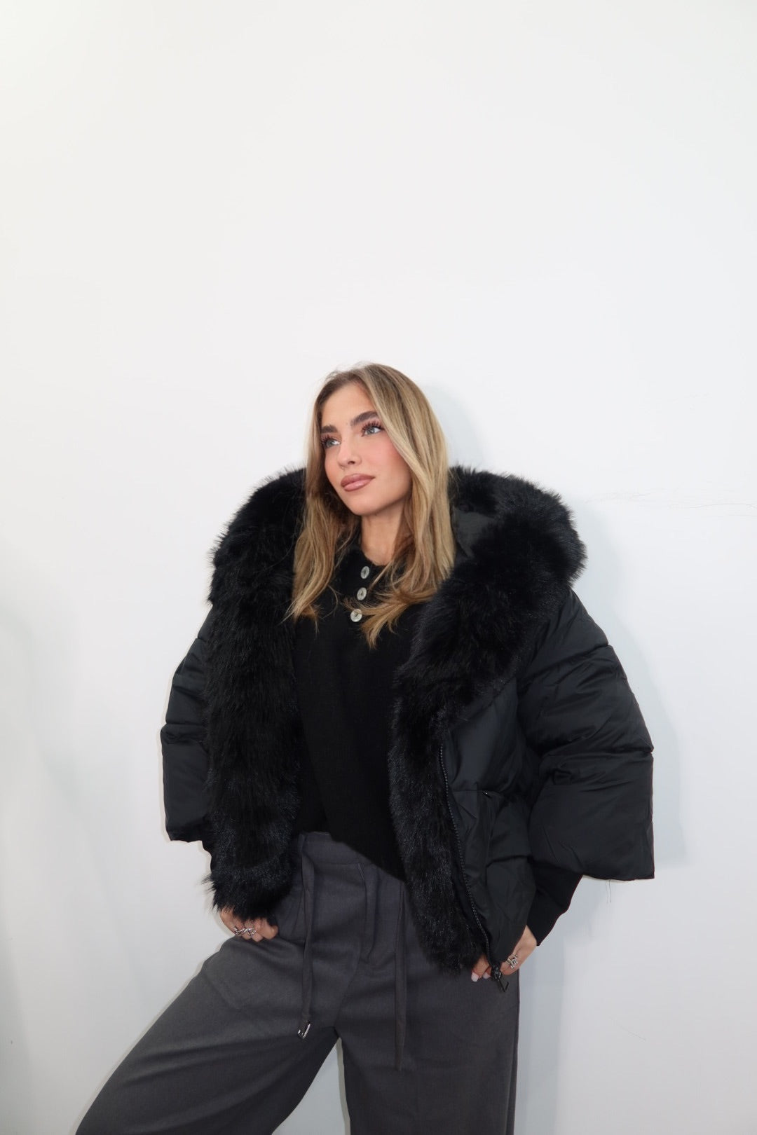 Piumino Britain Black