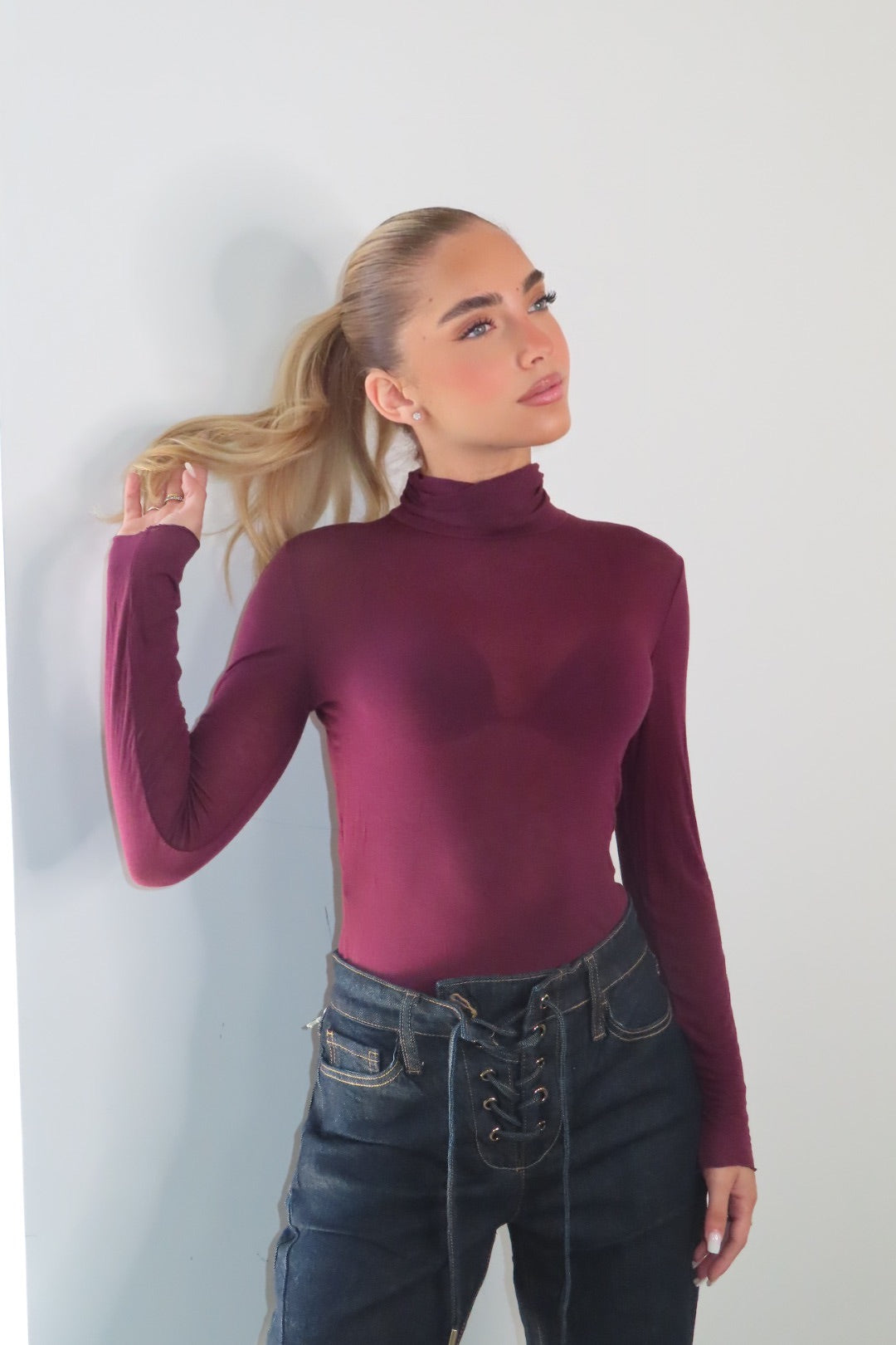 Maglia Kate Blu bordeaux beige marrone