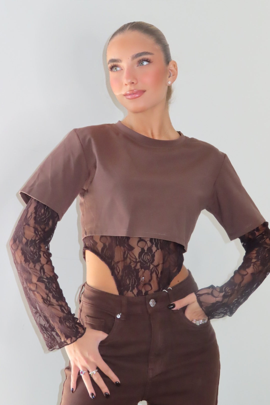 Body Pizzo Nera Blu Bordeaux Marrone e Bianca
