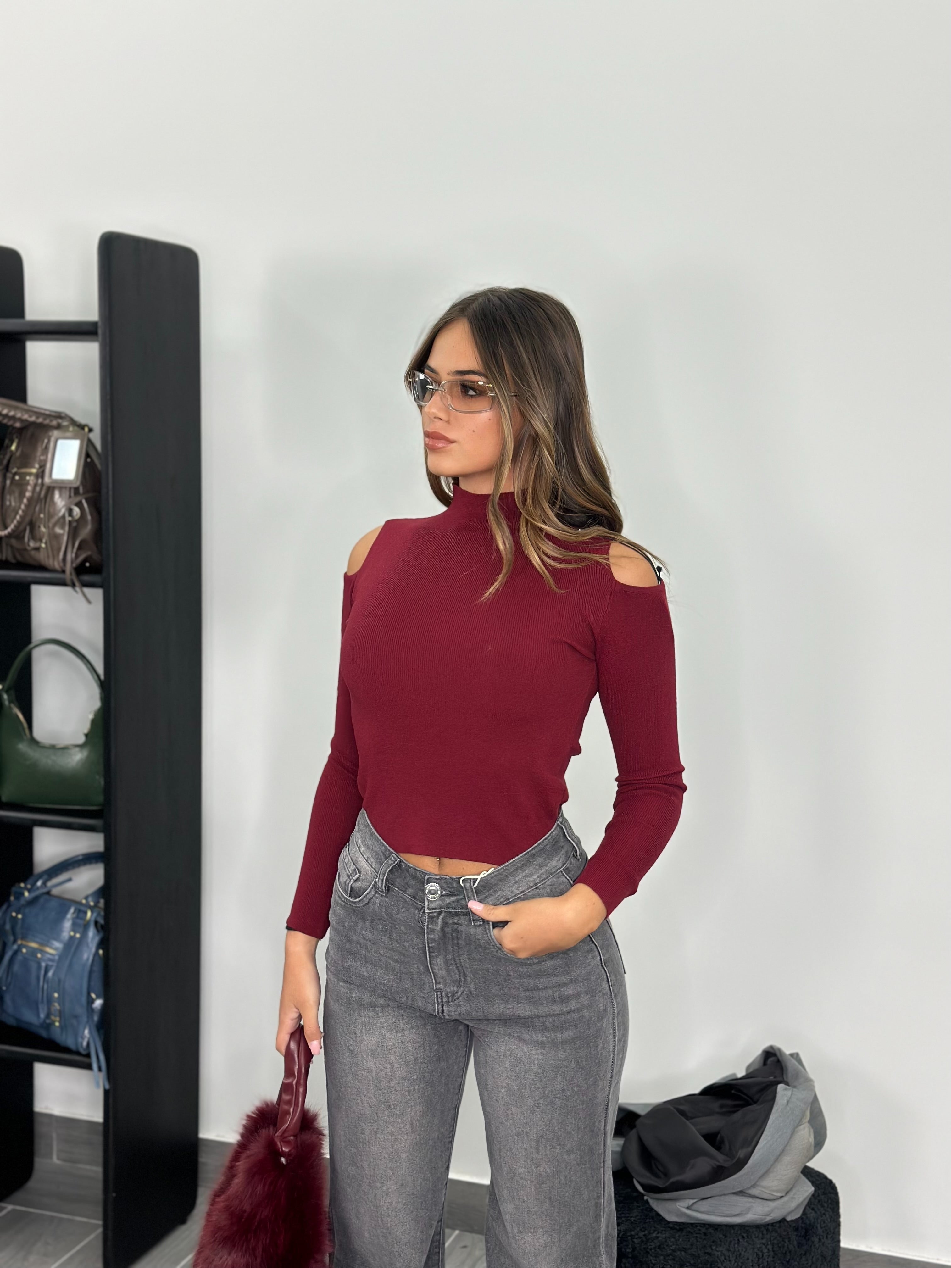 Maglia Clarissa Bordeaux