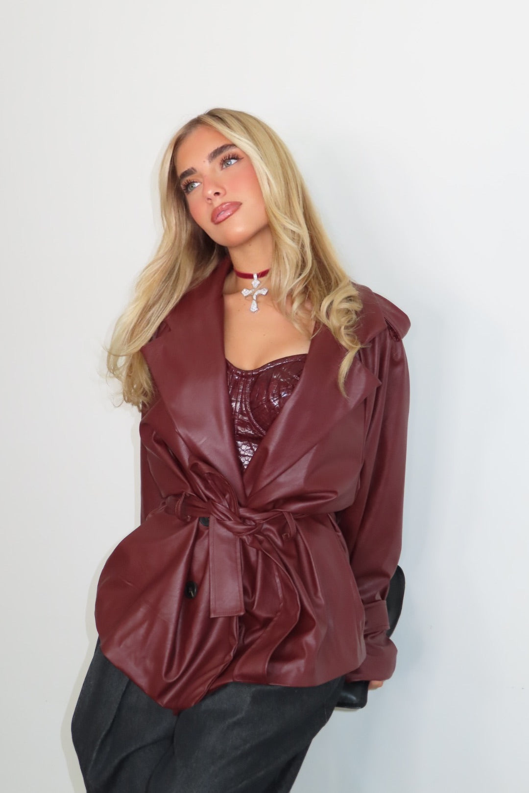 Jacket Verge bordeaux e nero
