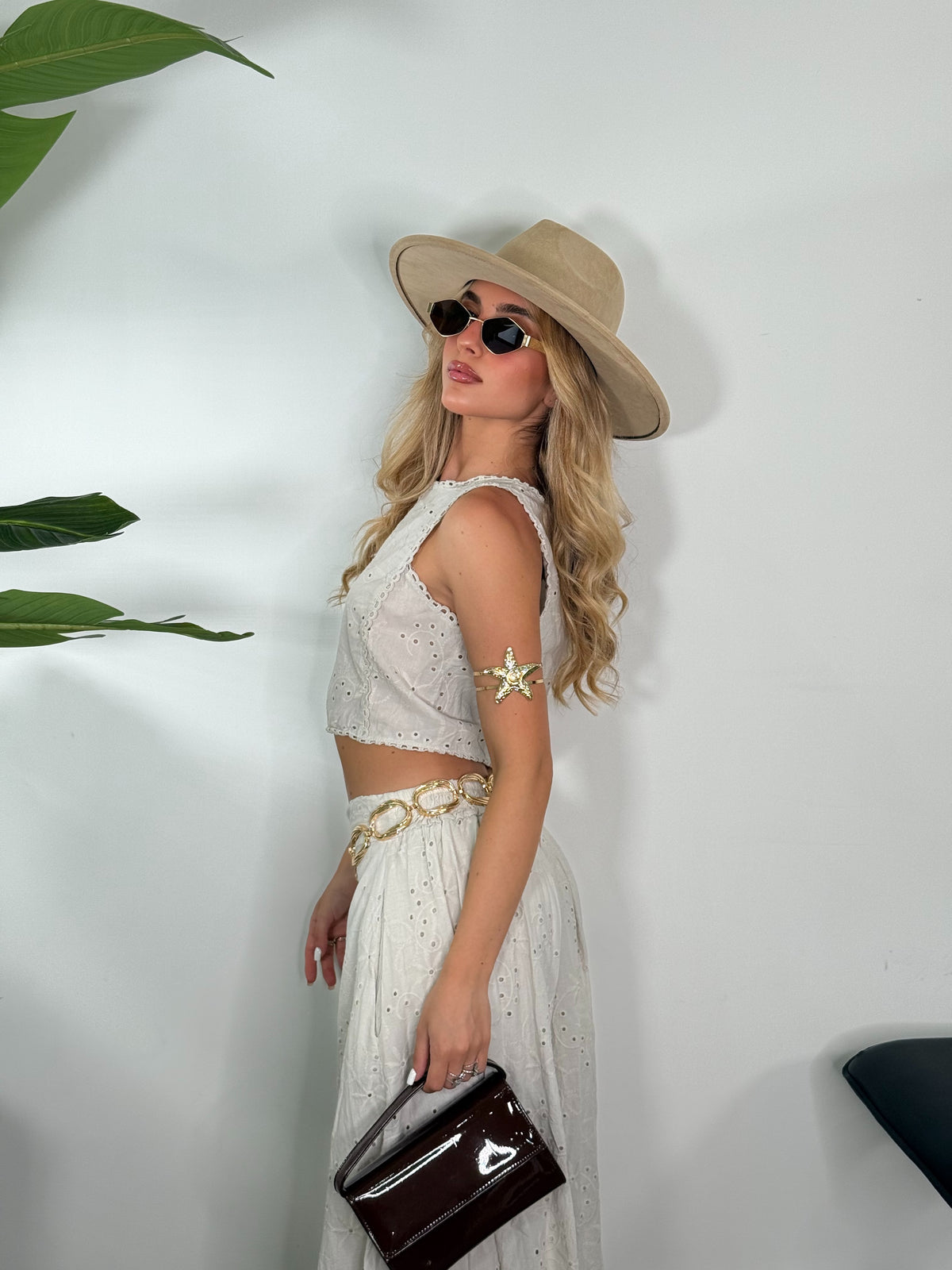 Coordinato Top e pantalone Sangallo