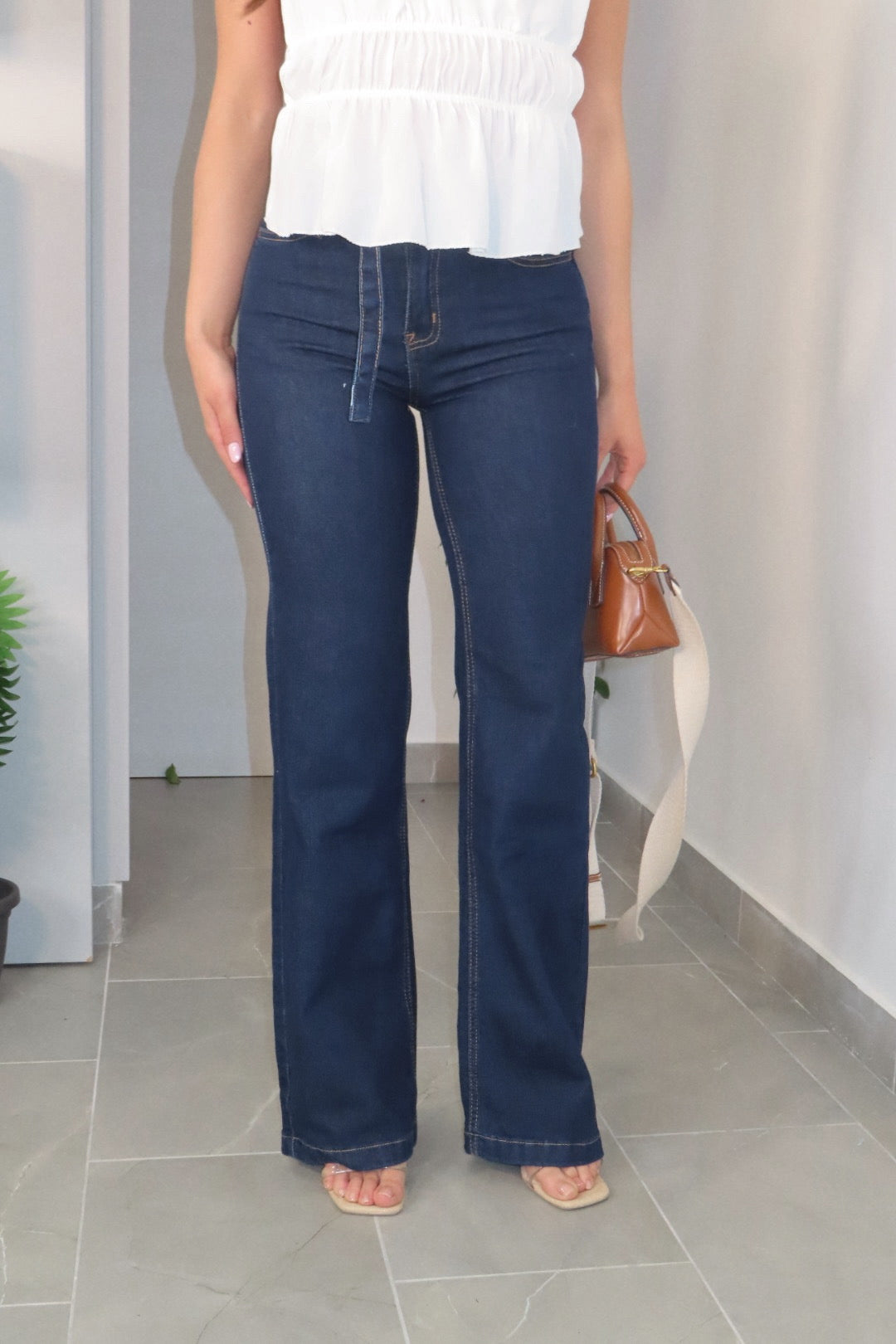 Jeans Cintura Blu Scuro