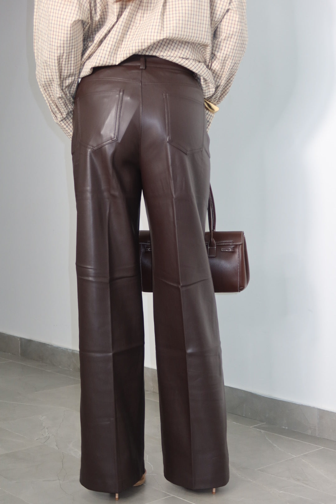 Pantalone in ecopelle