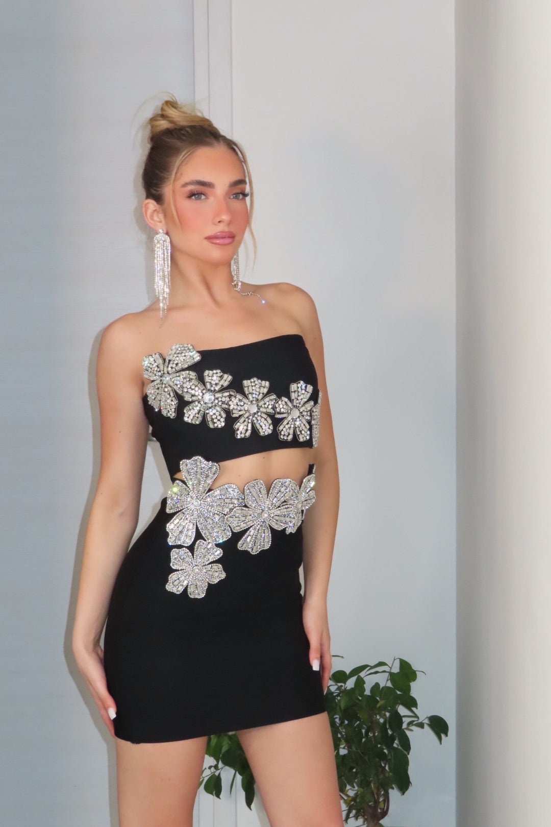 Coordinato Bandage Fiori Black