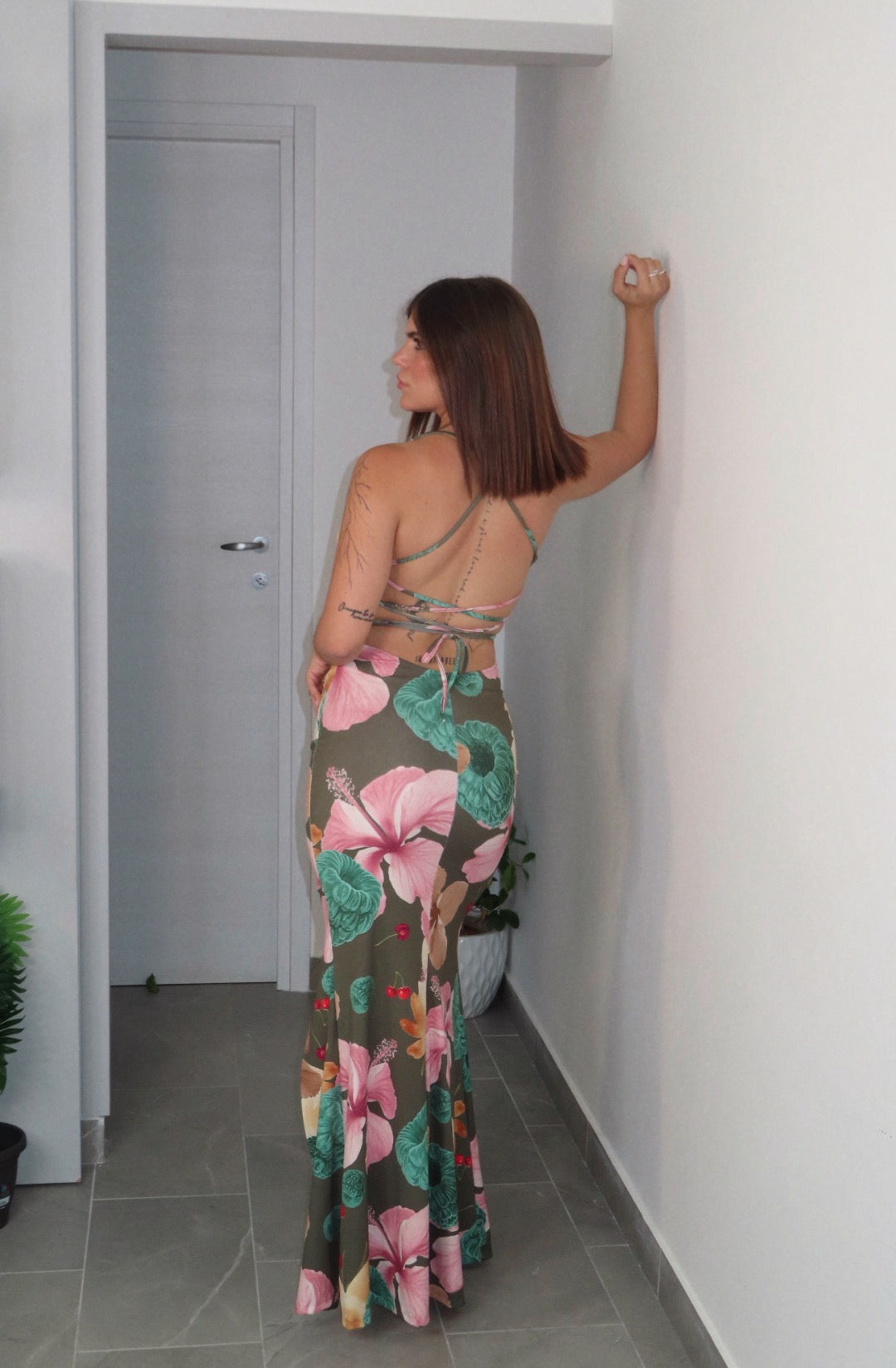 Maxi Dress Flora Verde