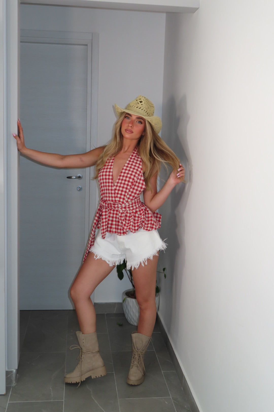 Shorts White Sfrangiato