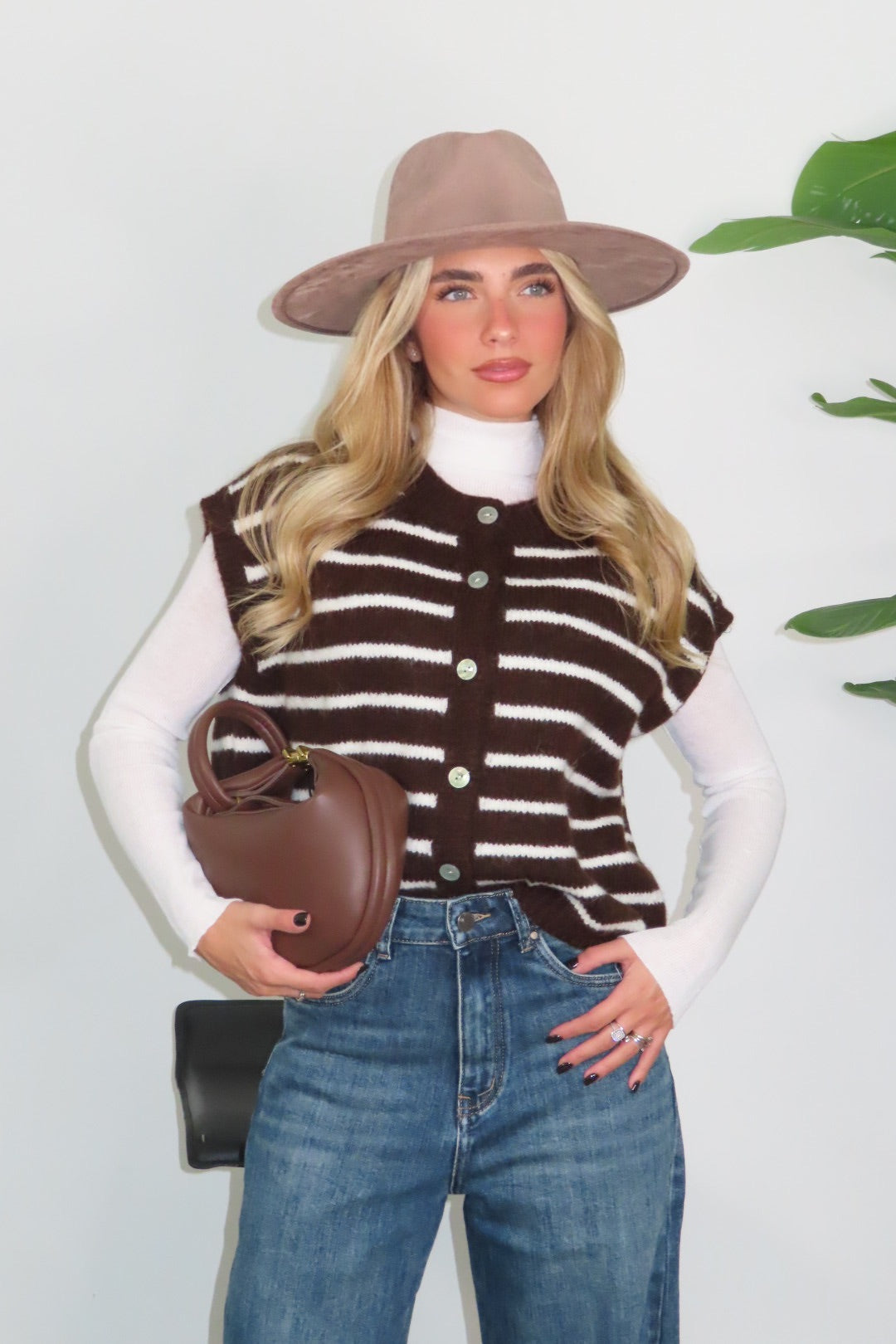 Gilet Lolita Rosa e Marrone Giallo Tortora