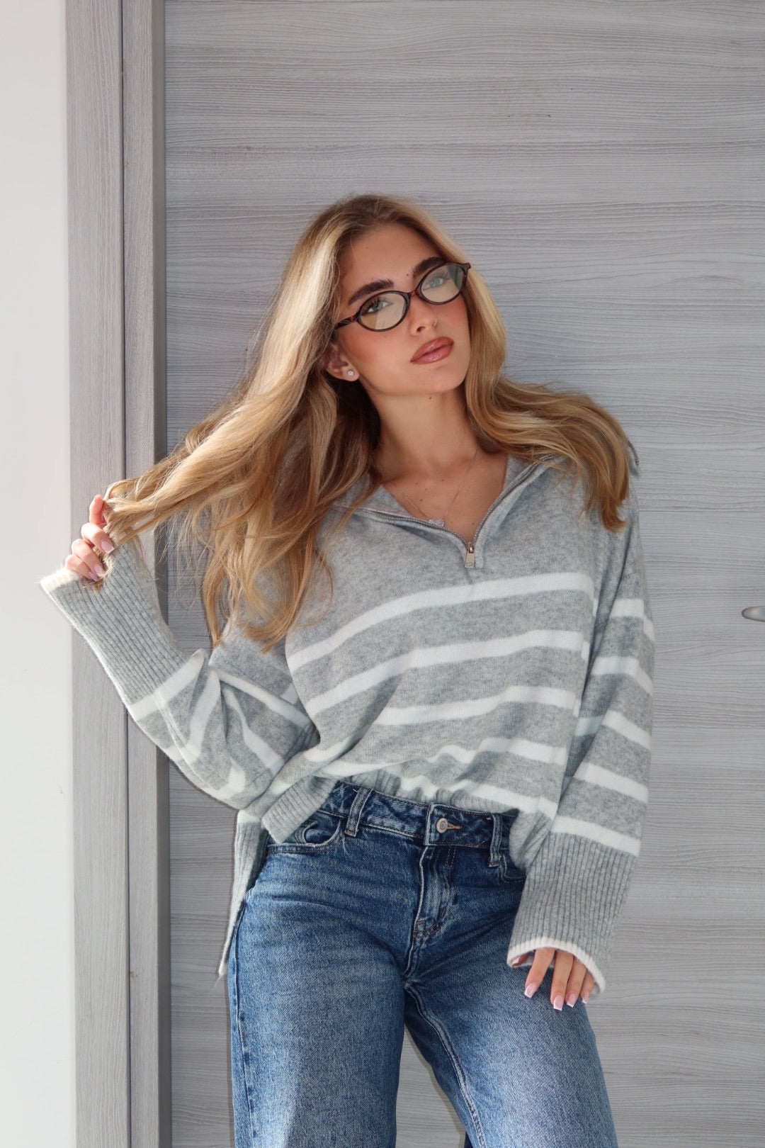 Maglione Ariana Grey Tortora Beige Grigio chiaro