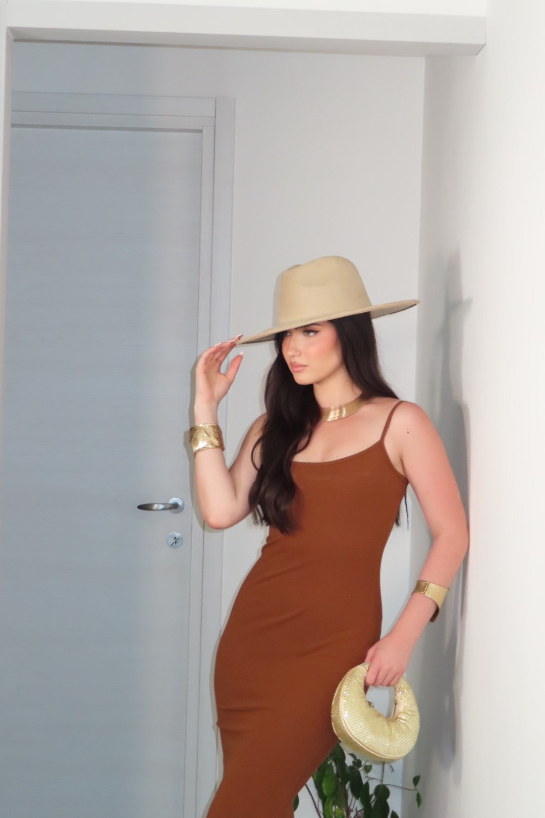 Maxi Dress Fit Cioccolato