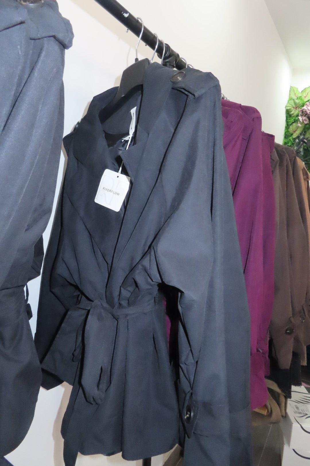 Mini Trench Effetto Scamosciato Beige Bordeaux Marrone Nero