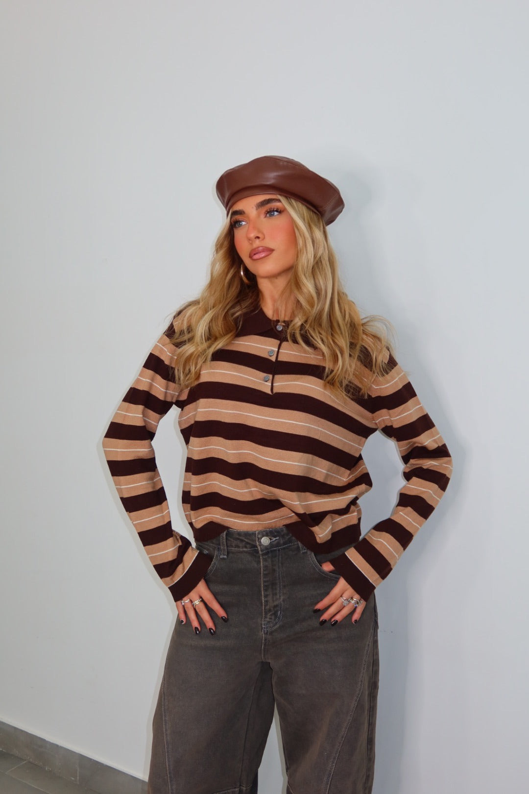 Polo Stripes Affair Rosa Gialla Panna Marrone Nera