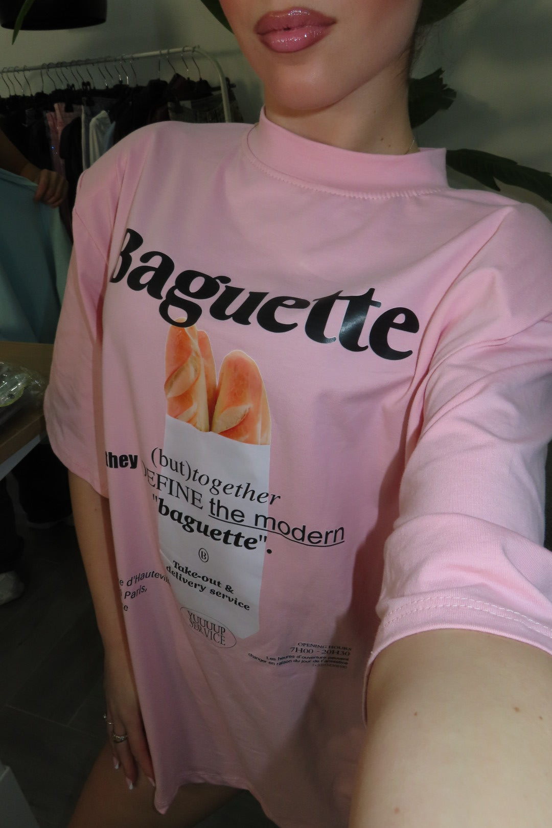 T-Shirt Baguette pink