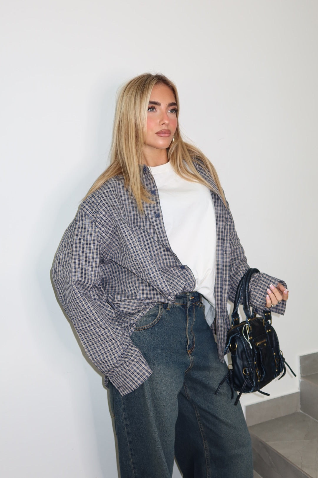 Camicia Nora Quadri Blu