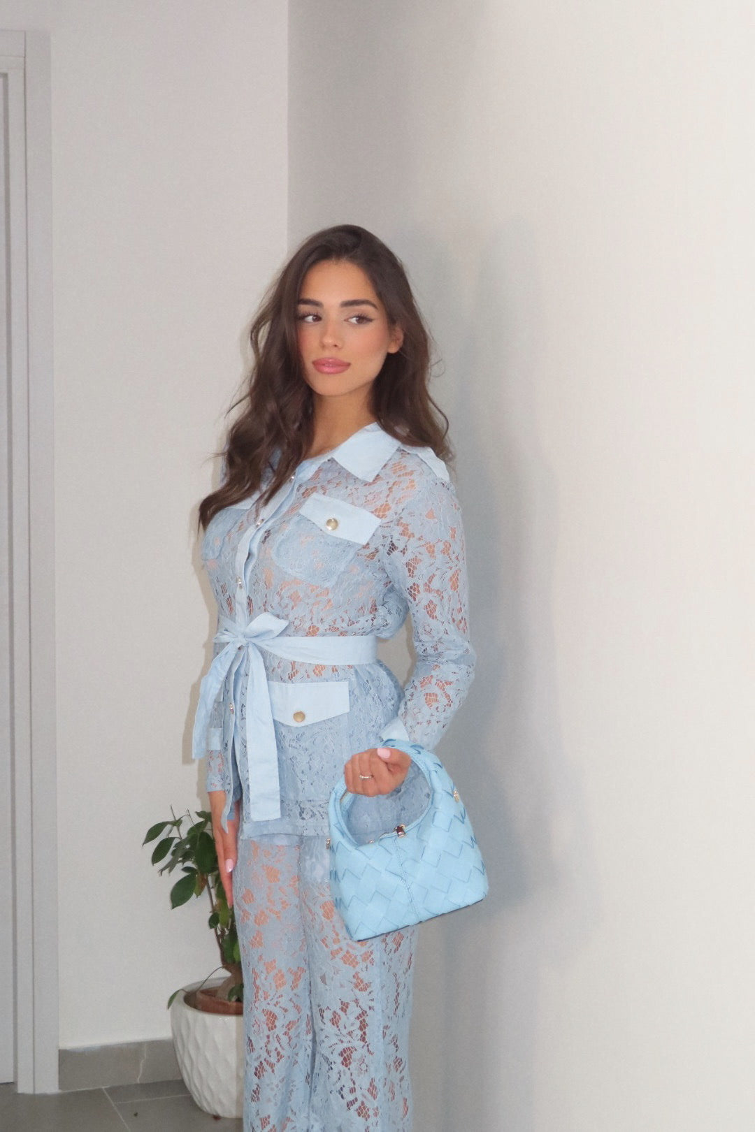 Tailleur Pizzo Azzurro