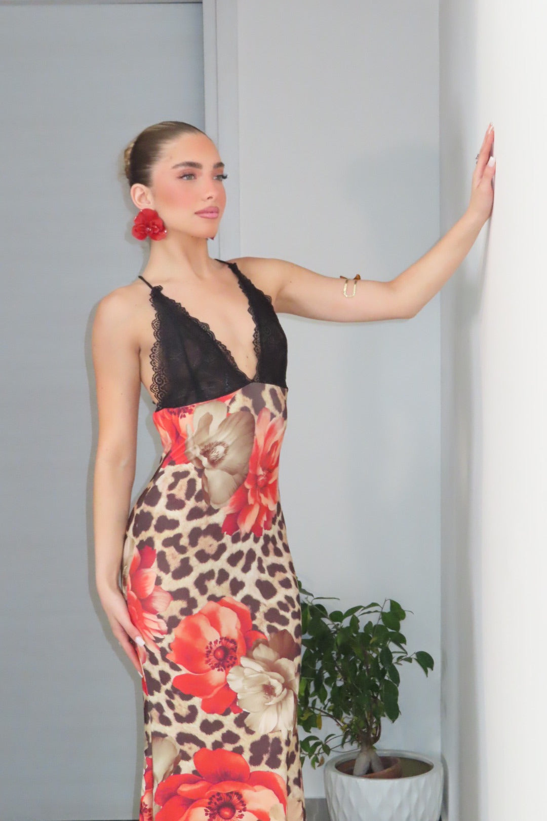 Maxi Dress Polinesia Leopardato