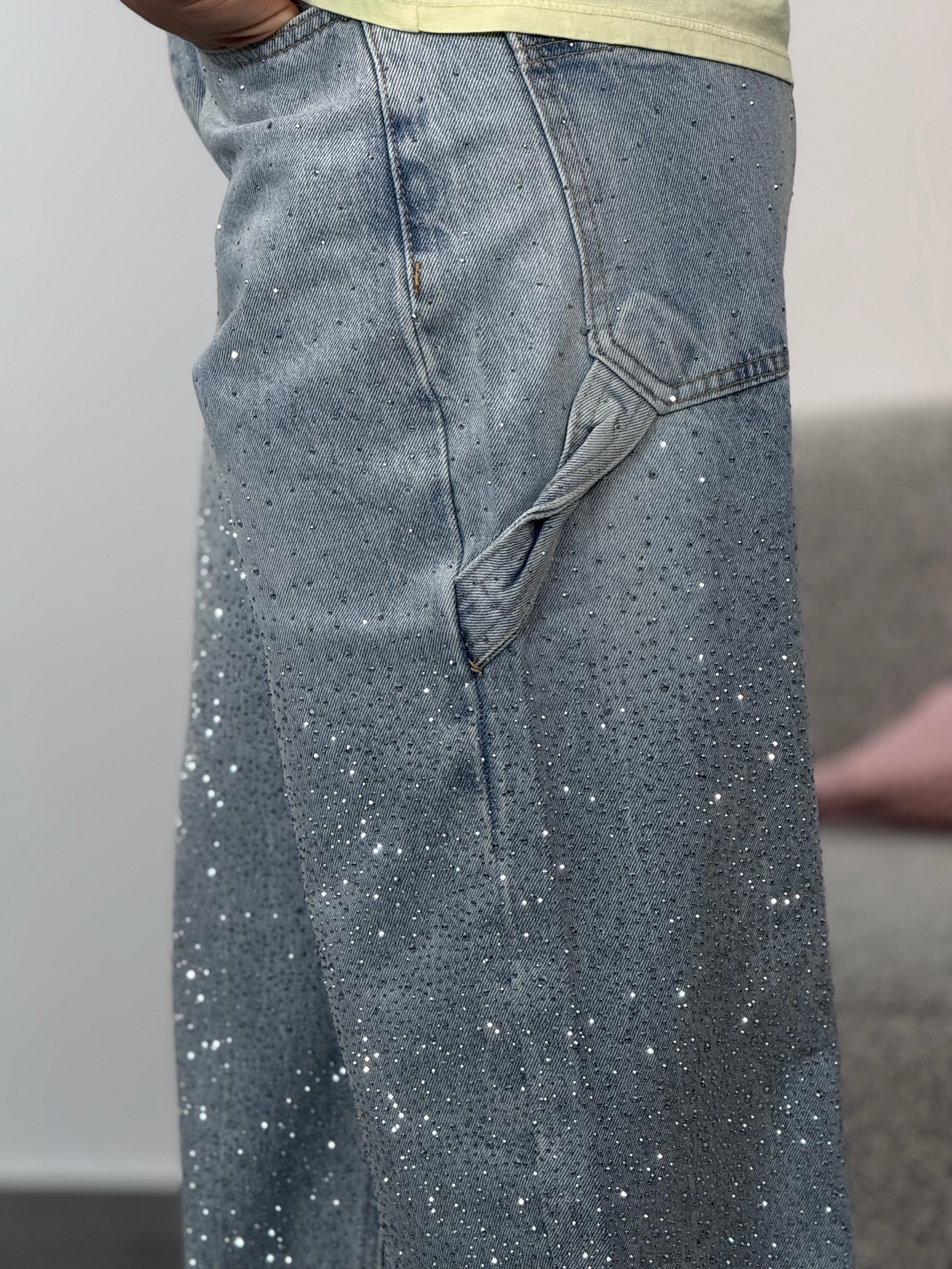 Jeans Yuka Balloon Chiaro Swarovski