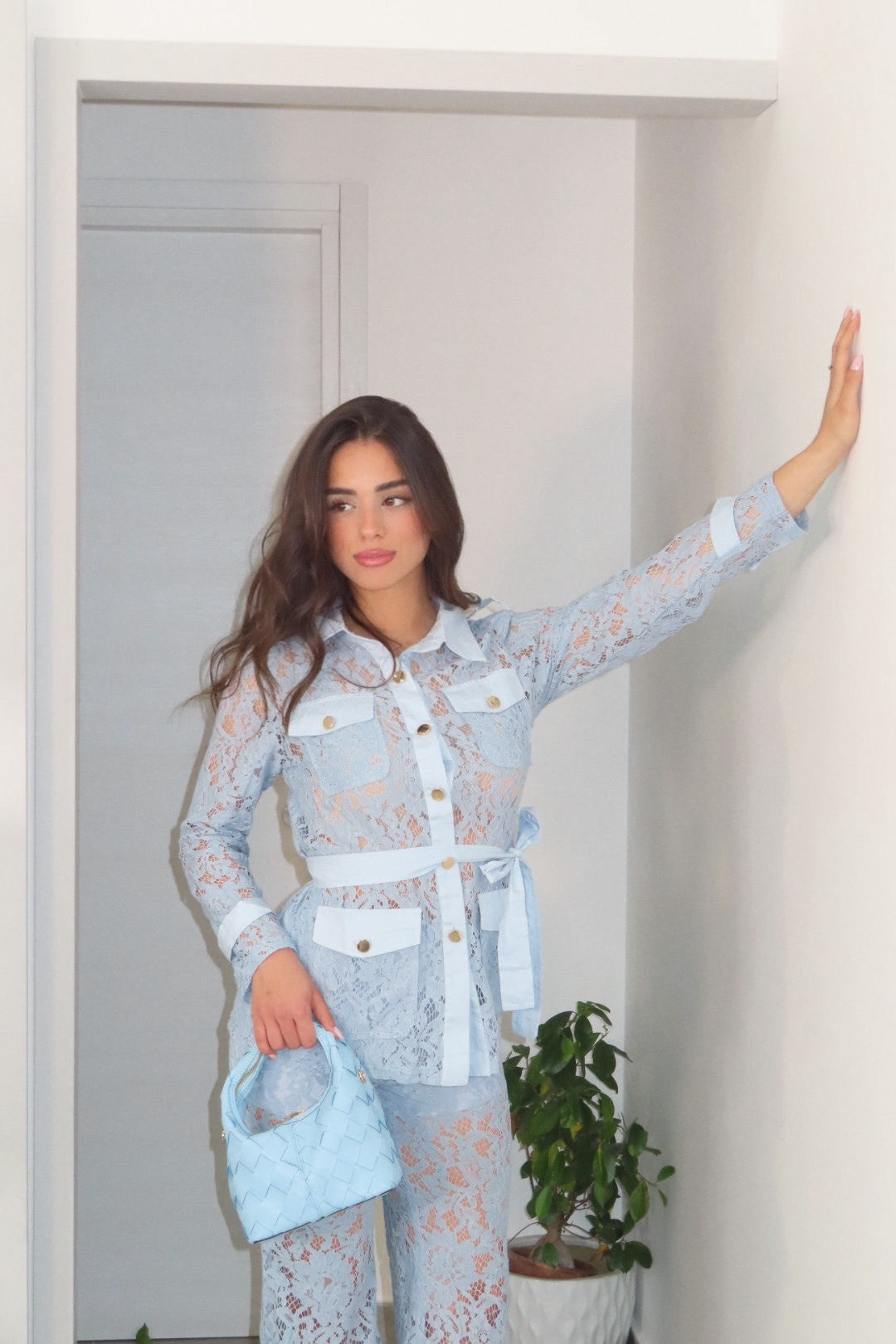 Tailleur Pizzo Azzurro