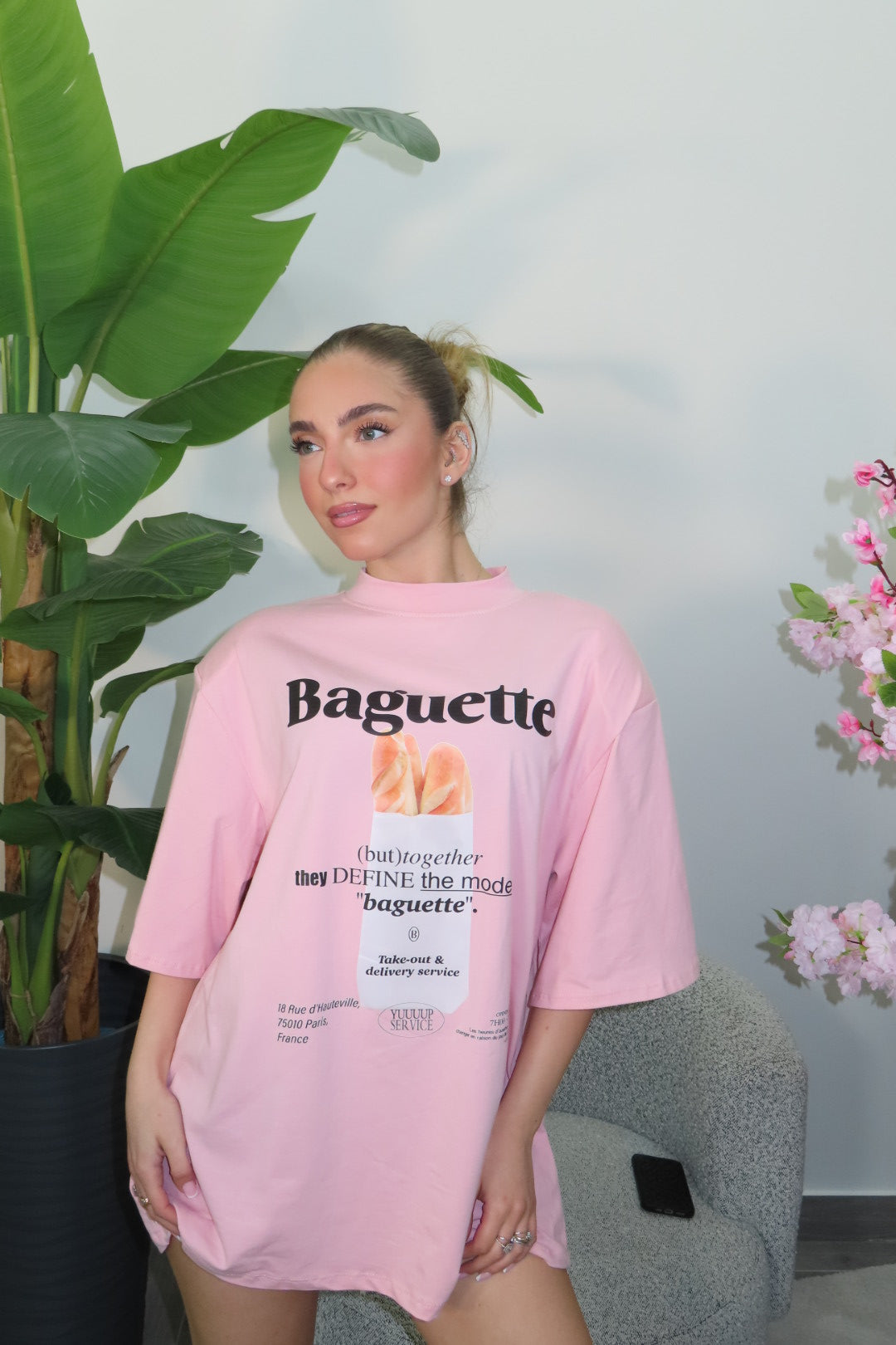 T-Shirt Baguette pink