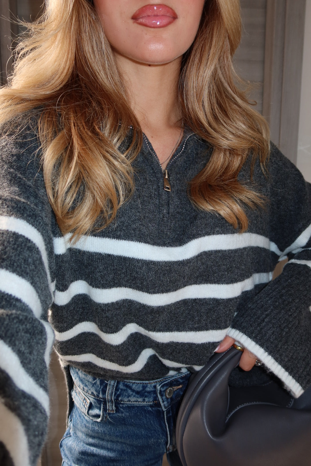 Maglione Ariana Grey Tortora Beige Grigio chiaro