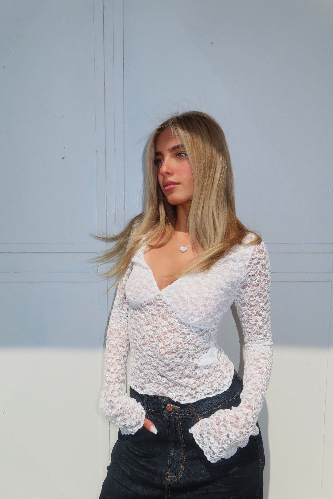 Maglia Velvet Lace Bianca Bordeaux Marrone Blu Nera