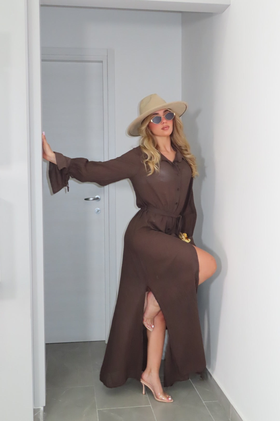 Maxi Dress Vedo non Vedo Camicia