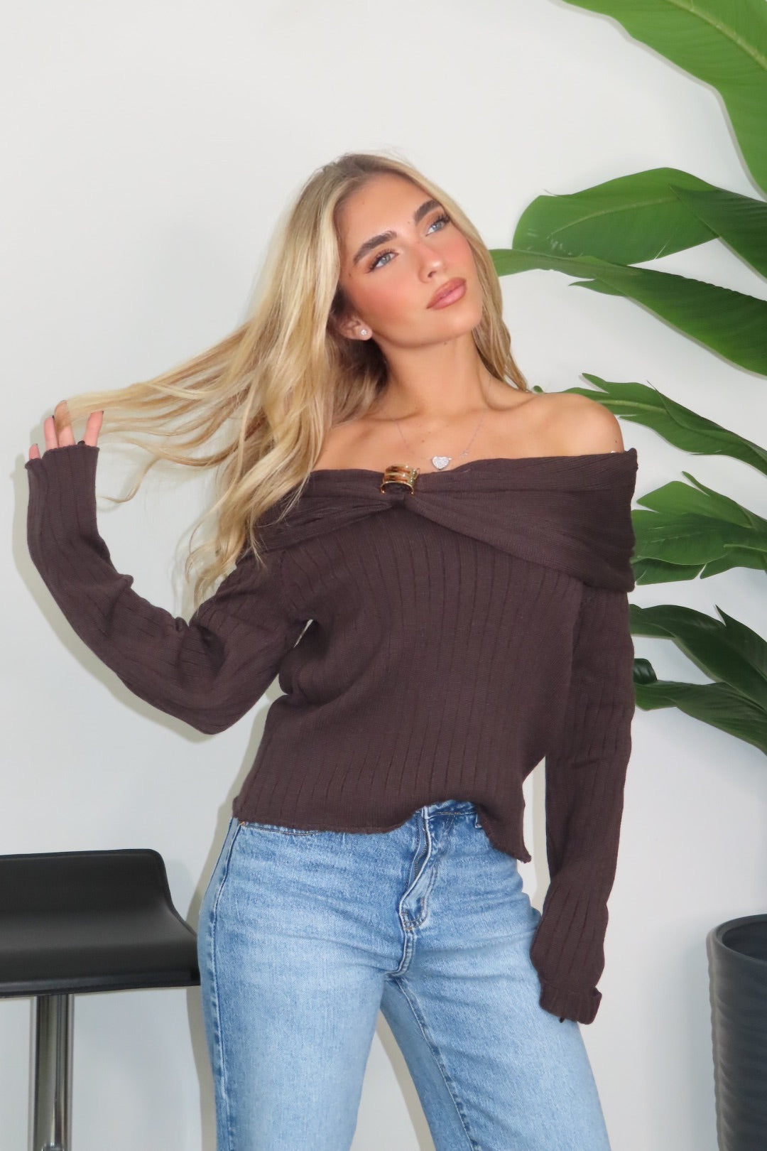 Pull Olivia Beige e Marrone