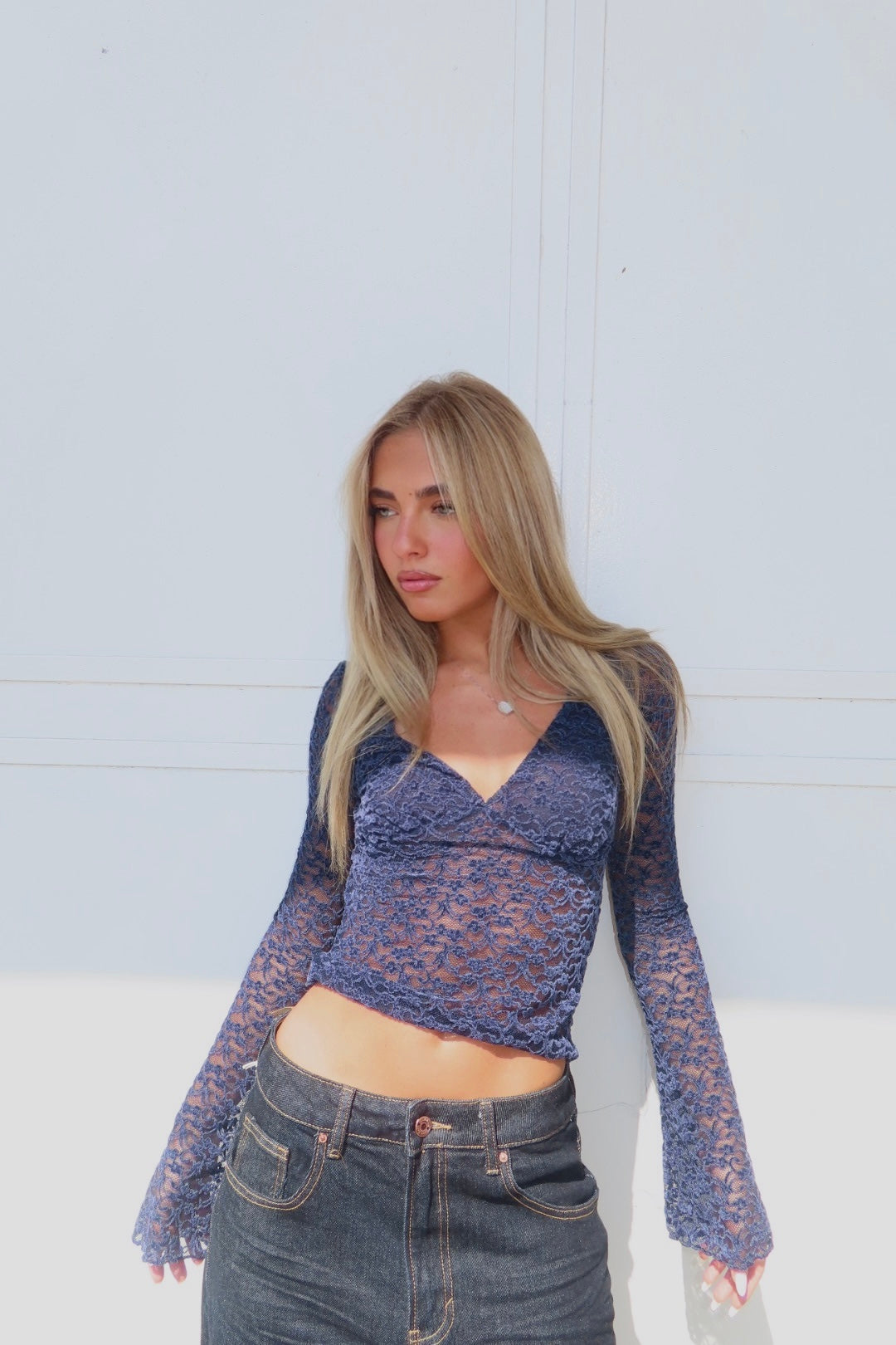 Maglia Velvet Lace Bianca Bordeaux Marrone Blu Nera