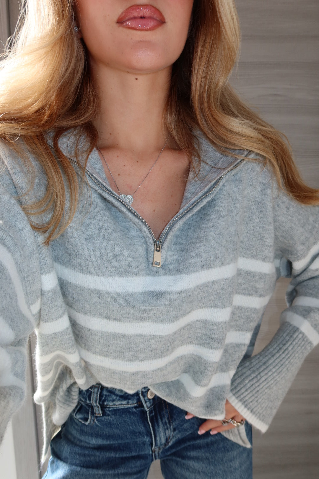 Maglione Ariana Grey Tortora Beige Grigio chiaro