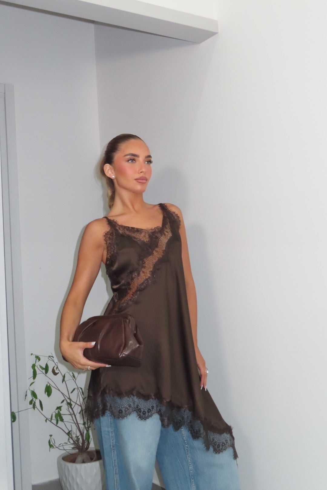 Abito-Maglia Zafir Marrone e nero