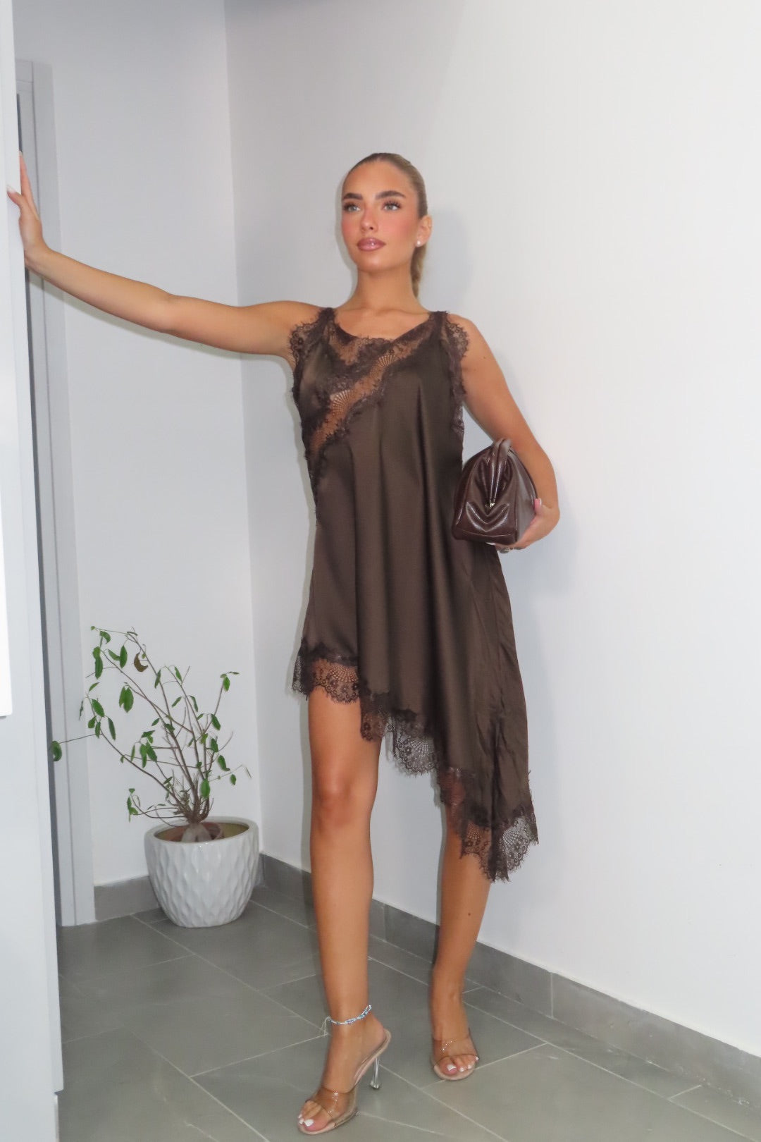 Abito-Maglia Zafir Marrone e nero
