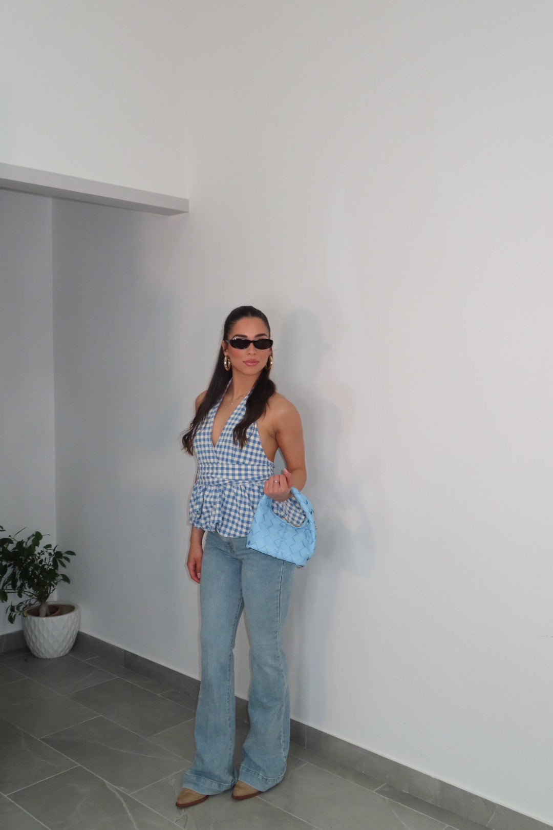 Jeans a Zampa Effetto Sabbia