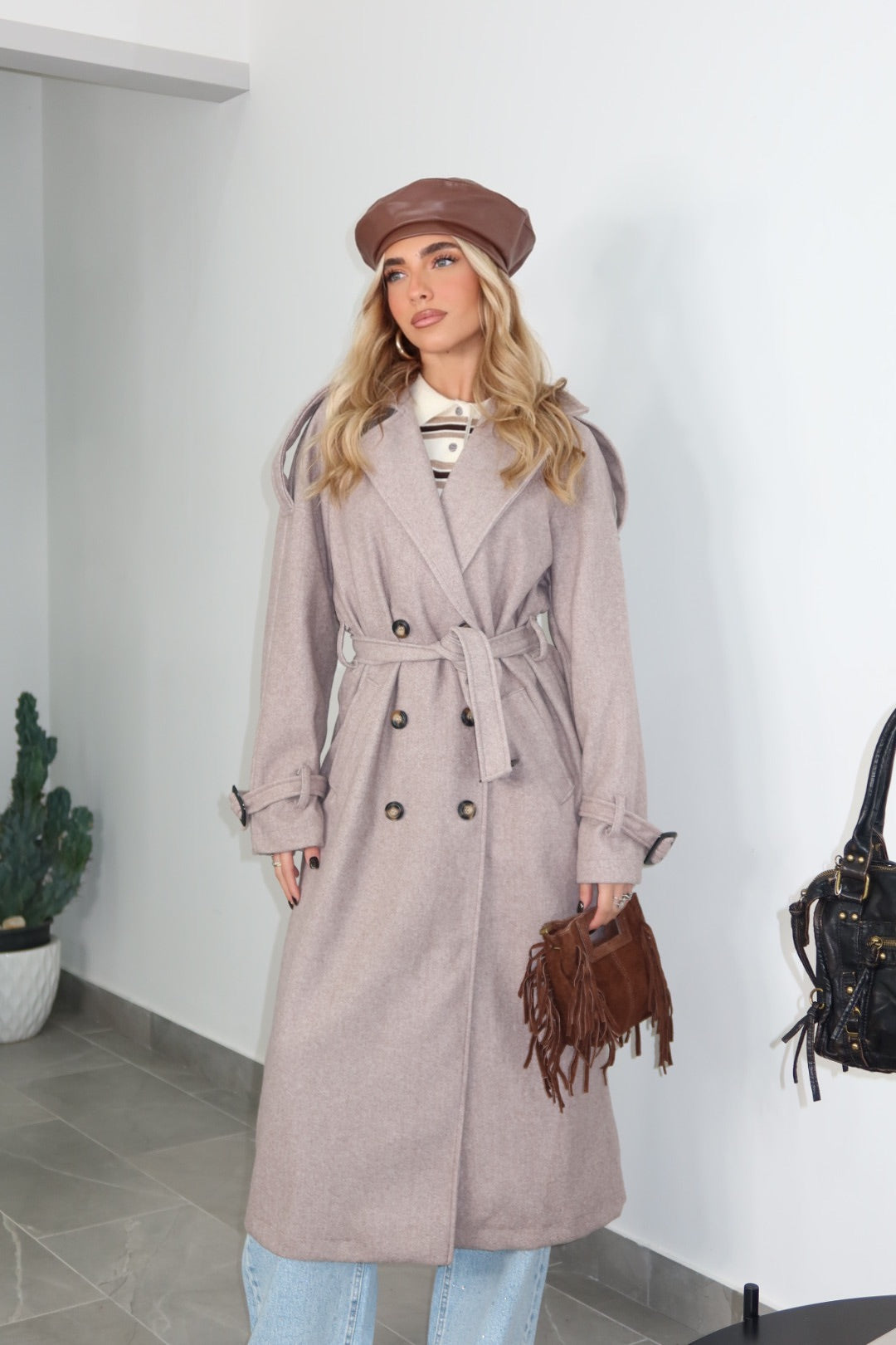 Cappotto Cold Winter Sabbia e Marrone