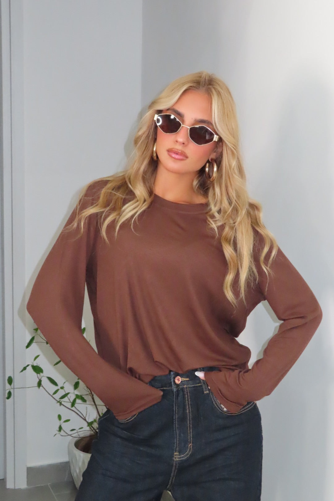 Maglia Over Basica Bianca Bordeaux Marrone Nera Beige