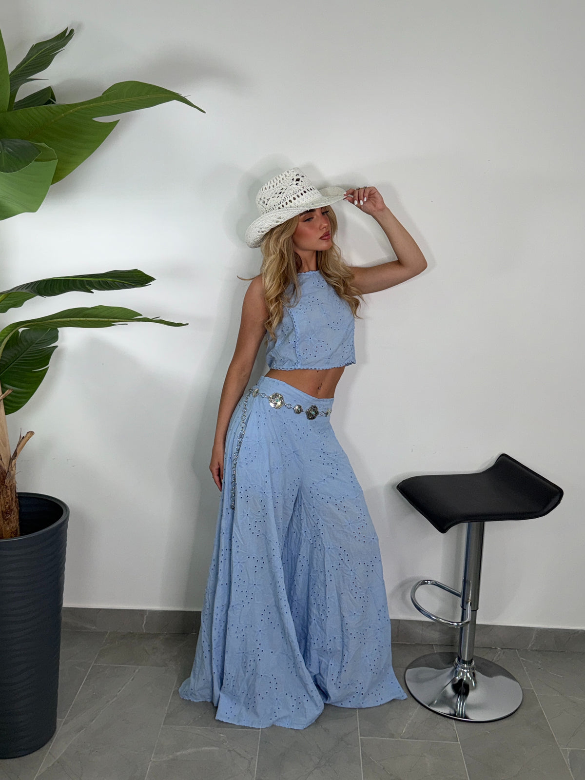 Coordinato Top e pantalone Sangallo