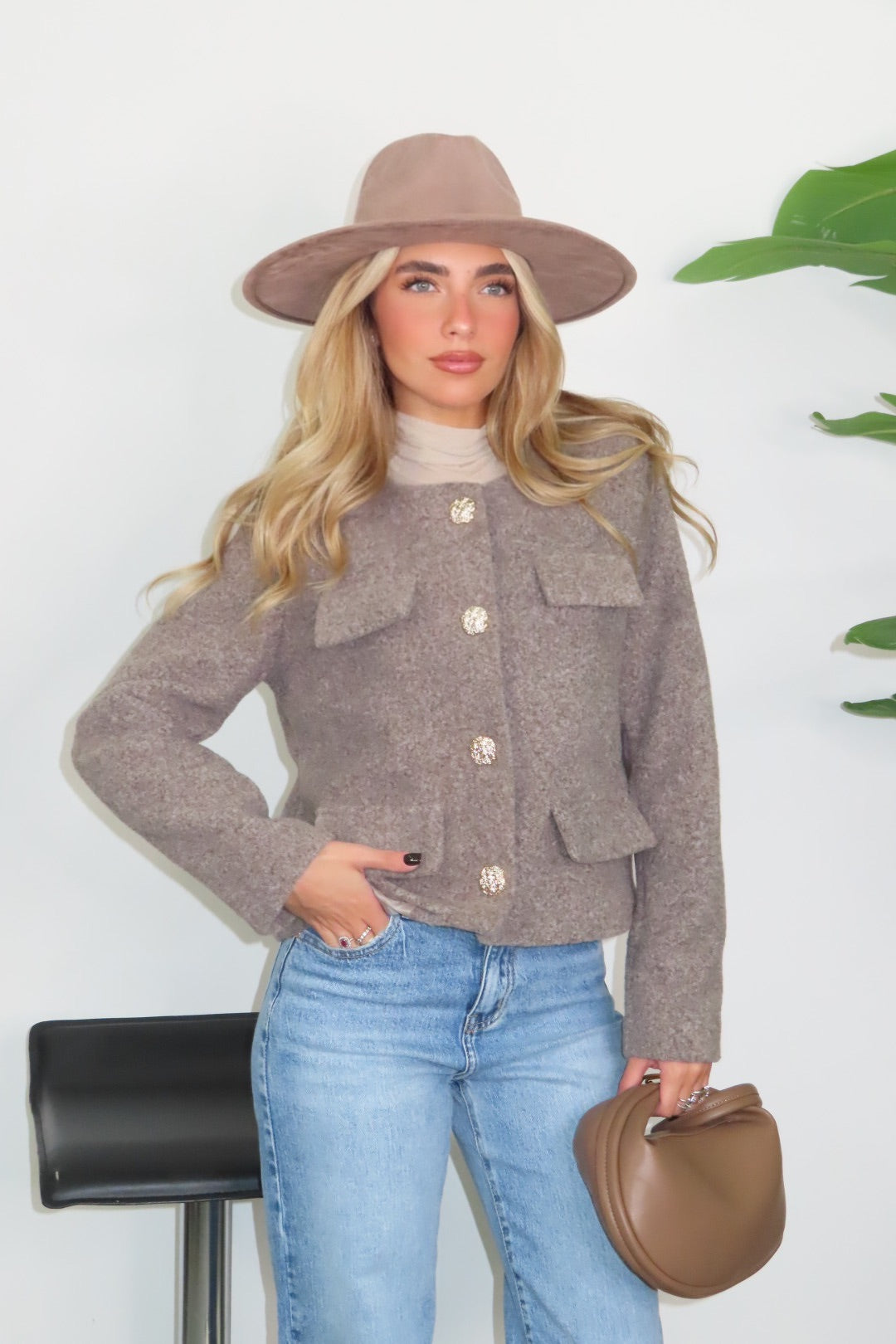 Giacca Thalia Beige e Grigia