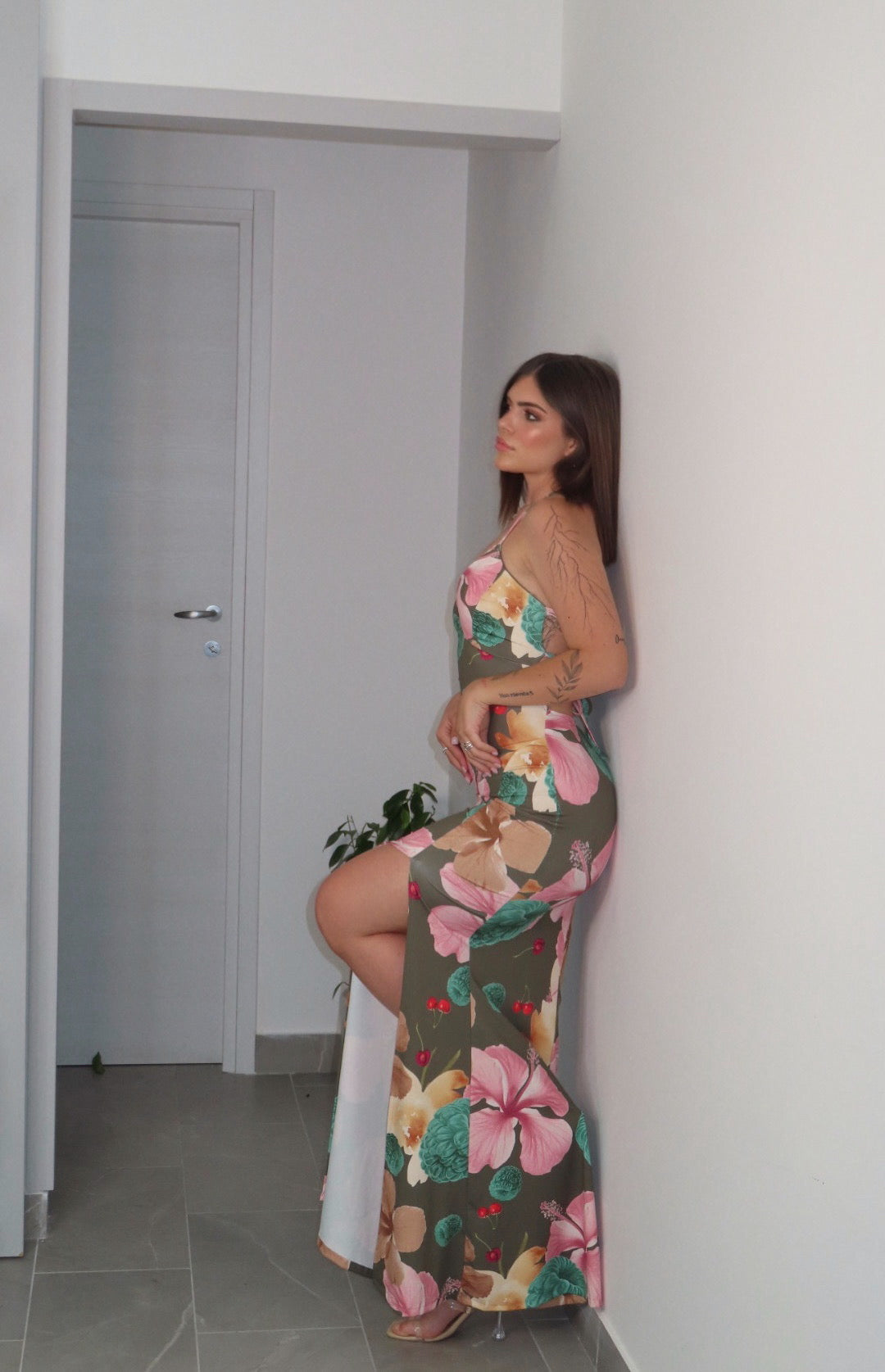 Maxi Dress Flora Verde