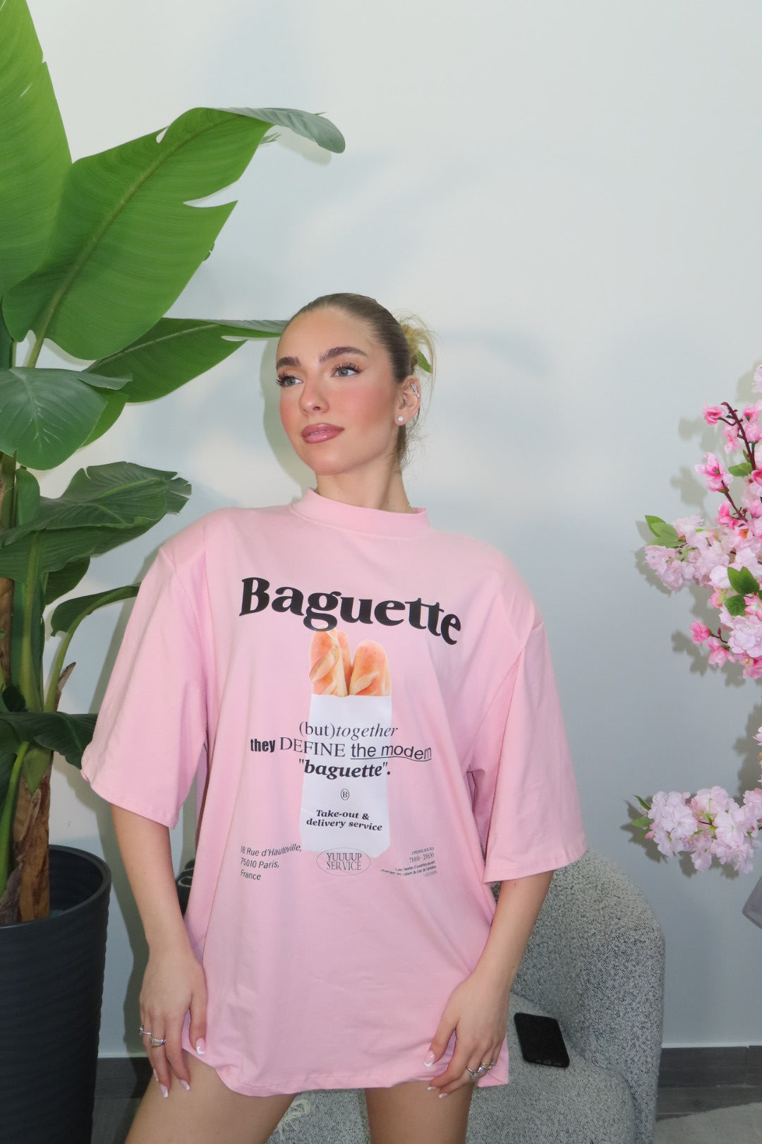 T-Shirt Baguette pink