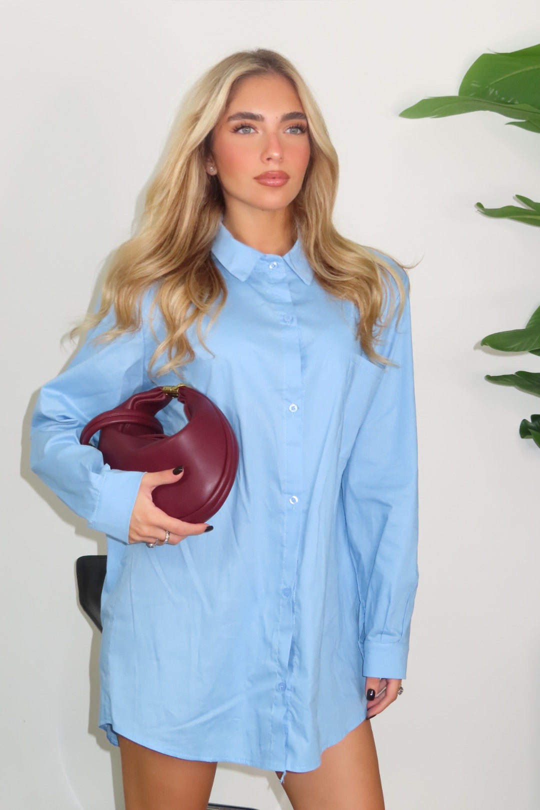 Camicia Spalline Azzurra