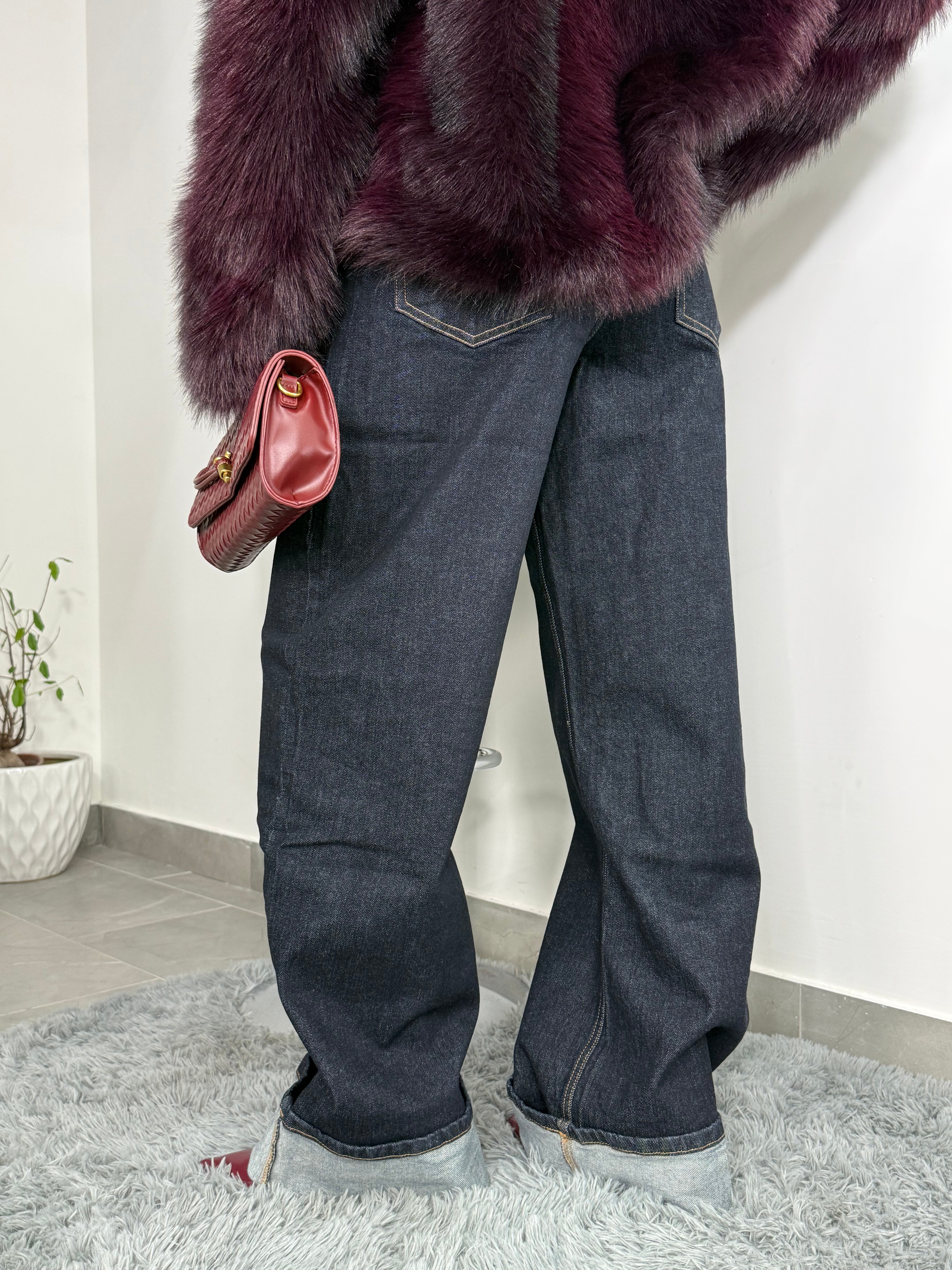 Jeans Piegone Blu Scuro