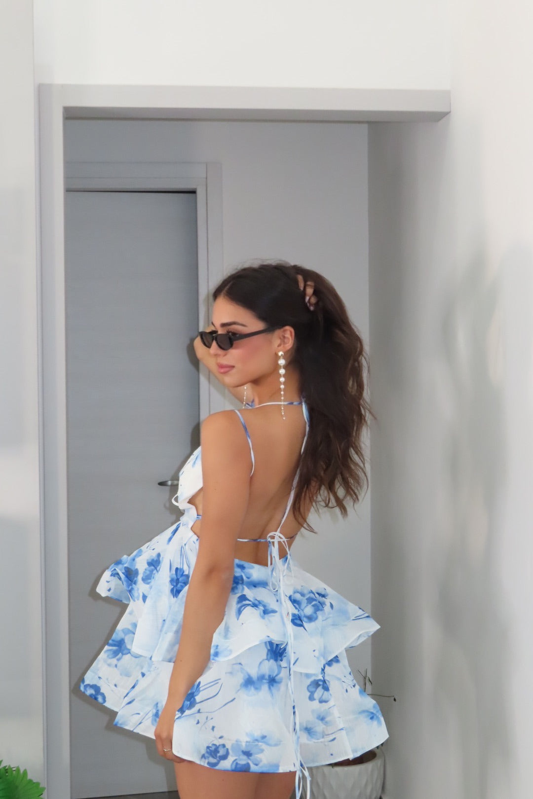 Mini Dress Cloti Azzurro e Rosa