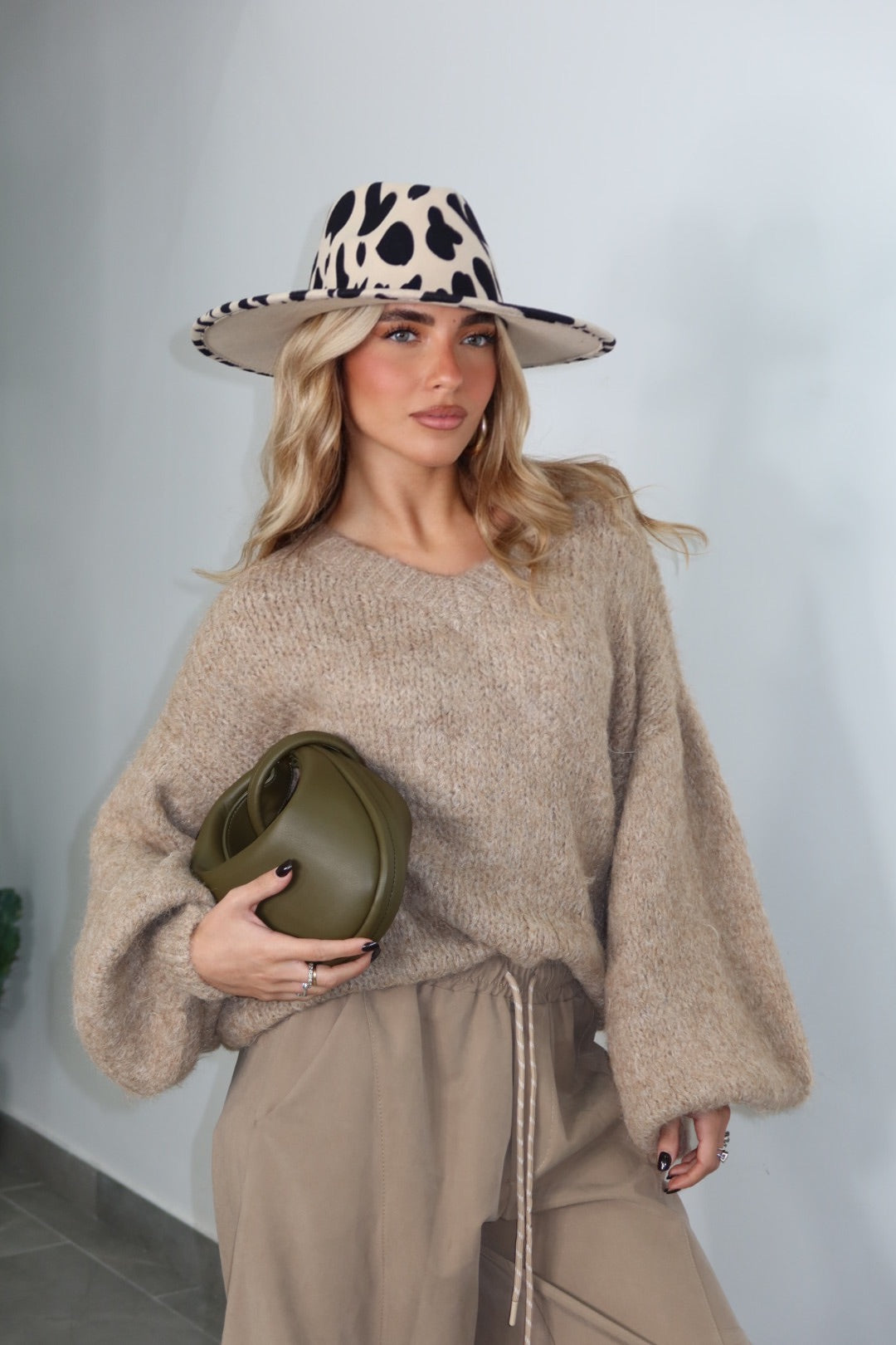 Pull Giselle Marrone Grigio Beige