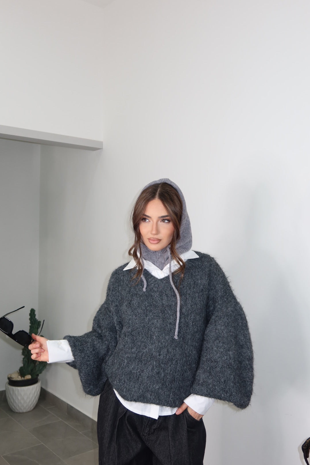 Pull Giselle Marrone Grigio Beige