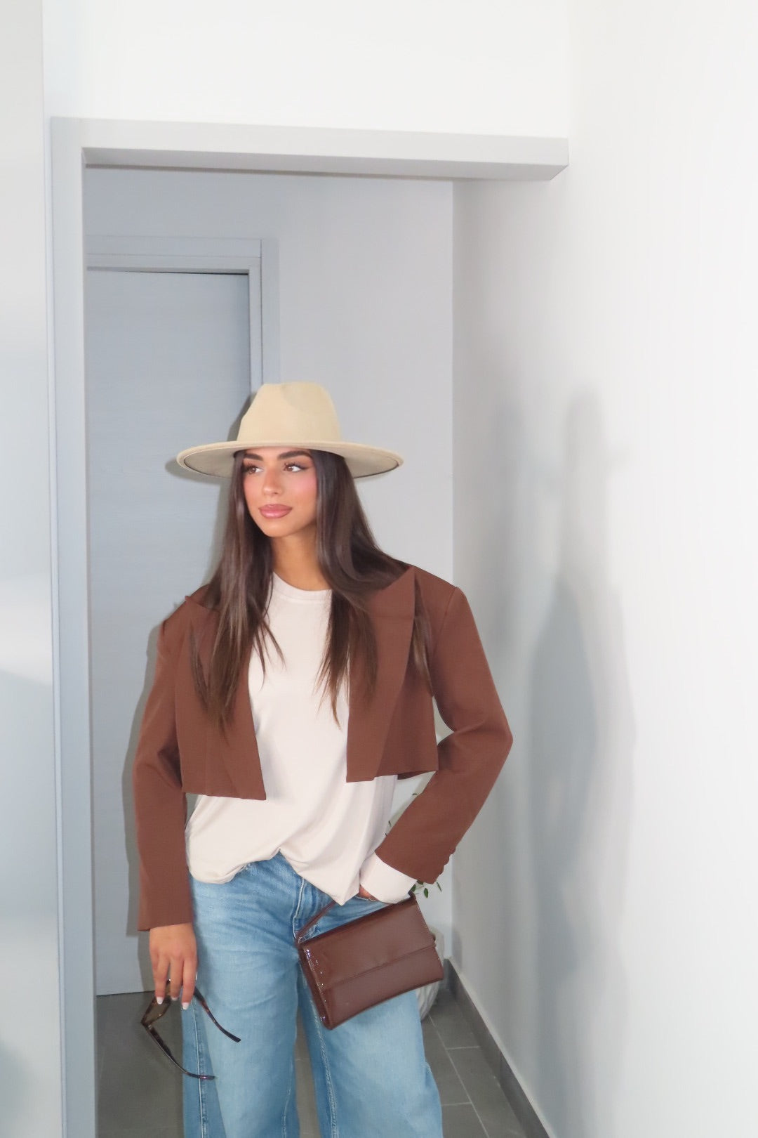 Blazer Crop Choco