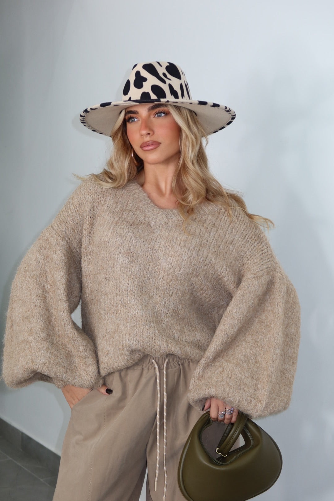 Pull Giselle Marrone Grigio Beige